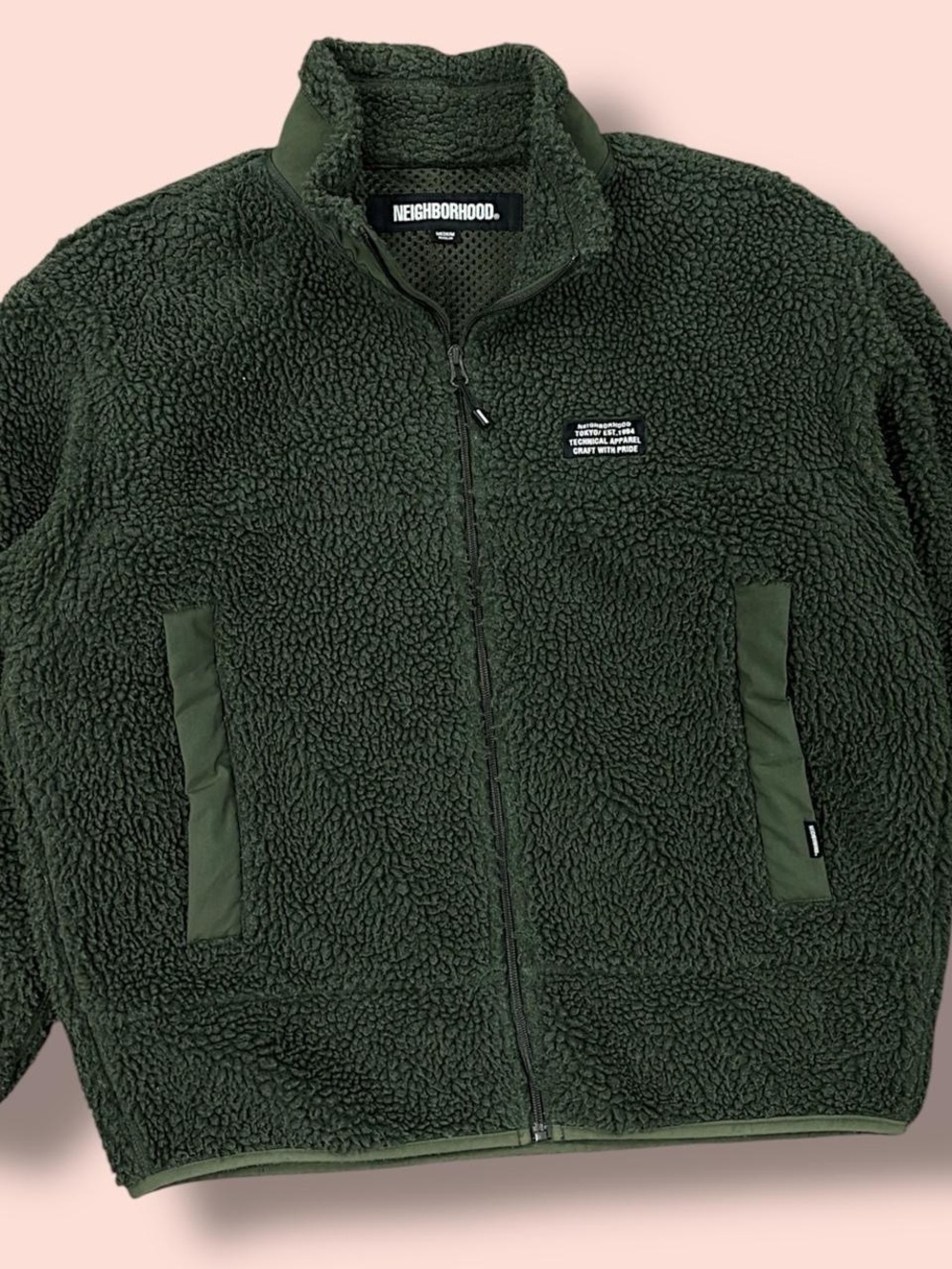 Neighborhood Olive Green Sherpa Puffer Jacket